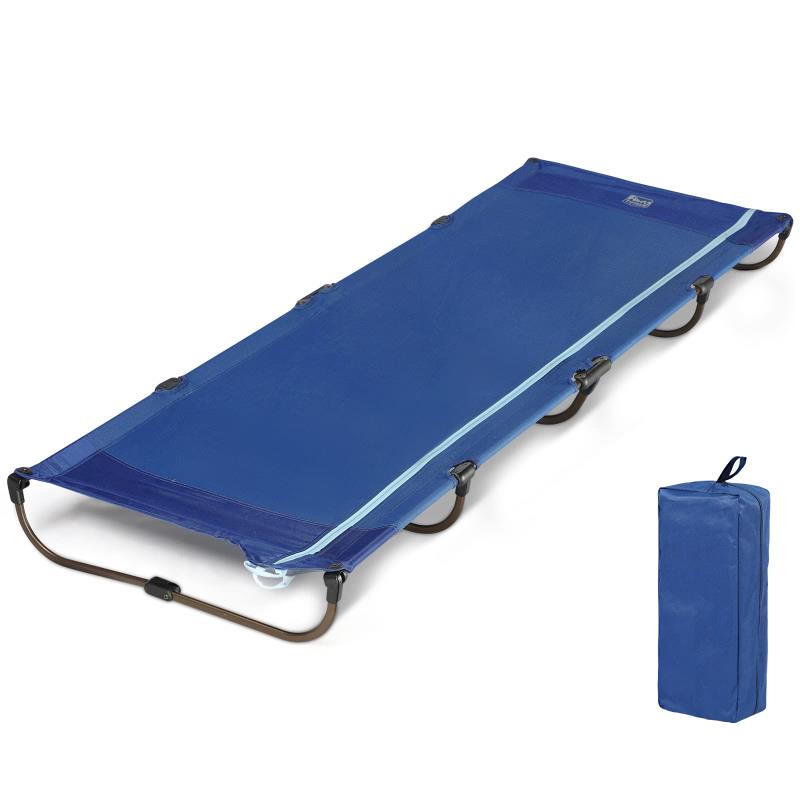 TIMBER RIDGE キャンプコット 軽量3kg 数秒セットアップ 折りたたみ 一体式 アルミ+スチール製 耐荷重120kg L190*W66*H15cm キャンプベッド きしみ音ない コンパクト