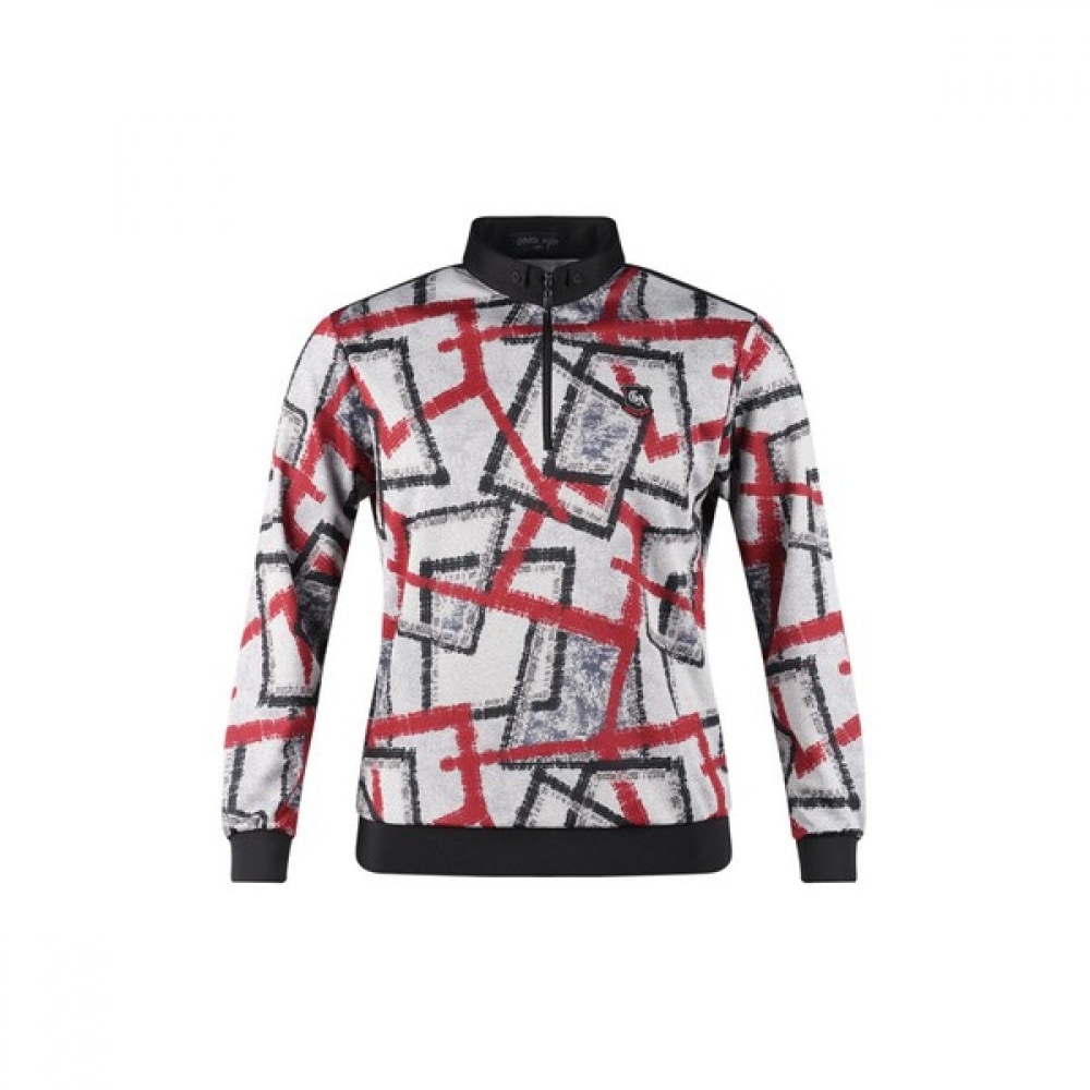 (ラックスゴルフ) ラックスゴルフグッドマンメンズハイネックハーフジップアップ長袖ゴルフシャツ YG3A419