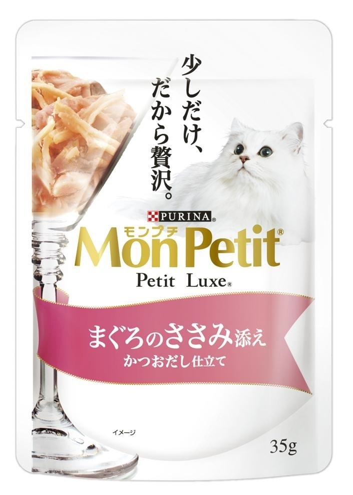 （まとめ買い）プチリュクスパウチ まぐろのささみ添え 35g 猫用 キャットフード [x48]