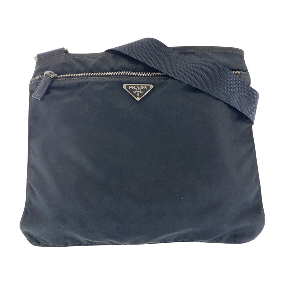 テスート 三角ロゴプレート ブラック 黒 シルバー金具 ナイロン 45 斜め掛け ショルダーバッグ 男女兼用 レディース 501581