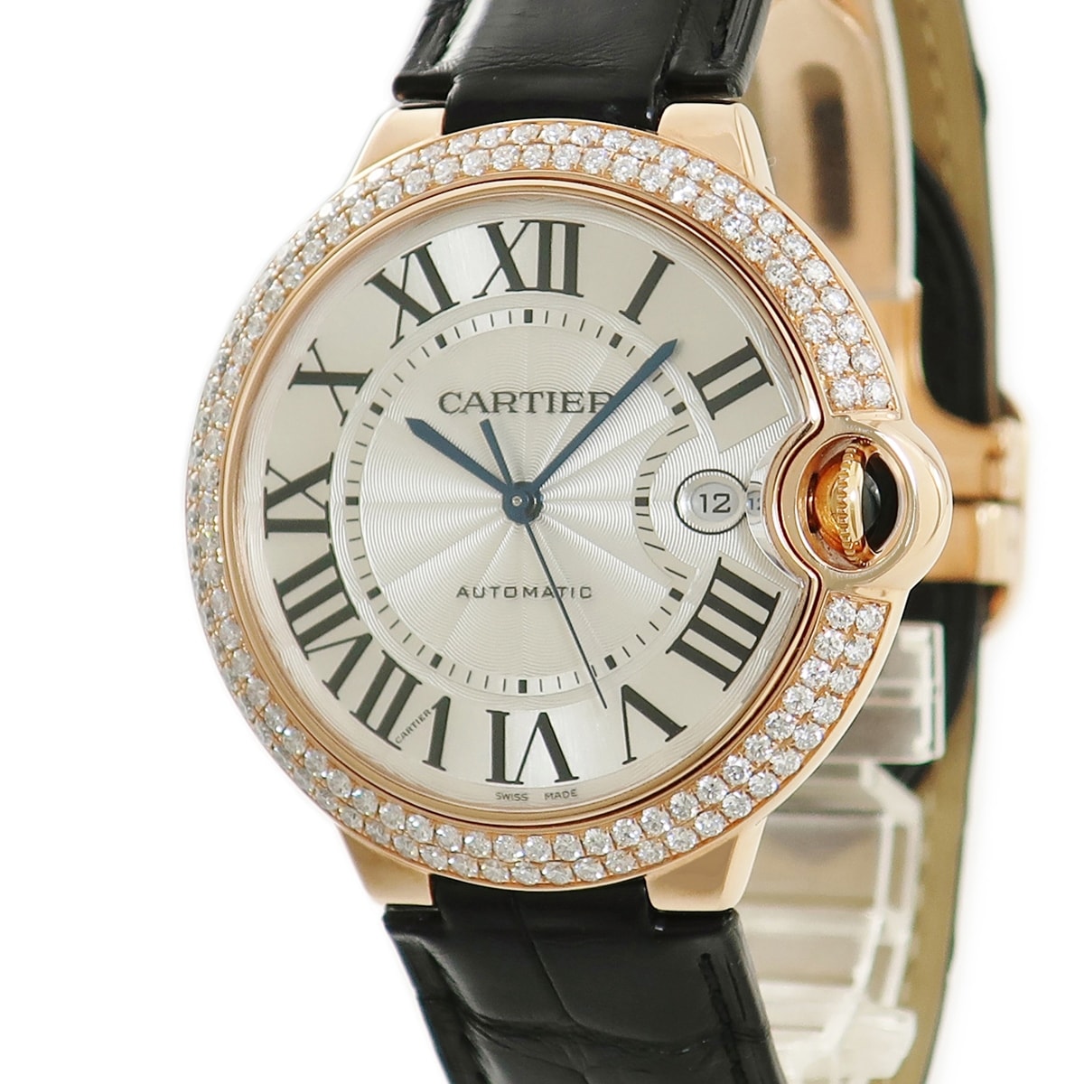 バロンブルー ドゥ カルティエ WE900851 自動巻き メンズ K18PG無垢 純正ダイヤ ローマン 3年保証