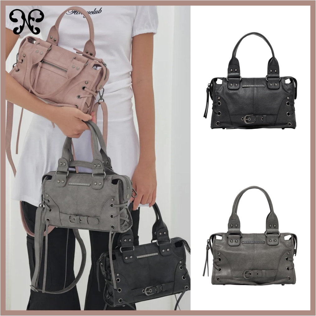 BELTED WASHING レザーミニバッグ
