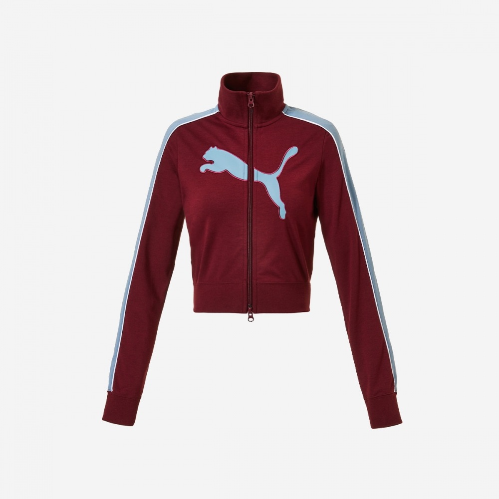 Puma Archive T7 スリムクロップトラックジャケット PKI63212396-ルビーシマー-クールブルー