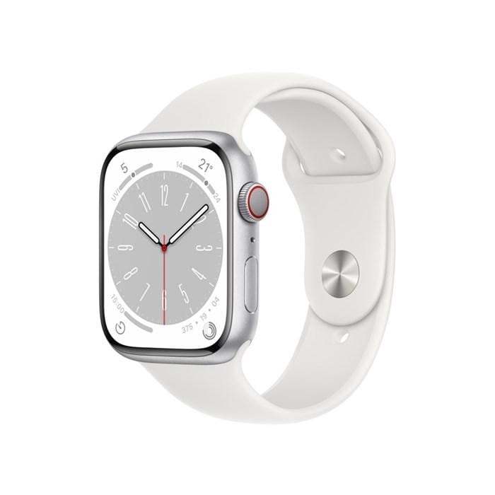 Watch Series 8 GPS+Cellularモデル 45mm MP4J3J/A [シルバー/ホワイトスポーツバンド]