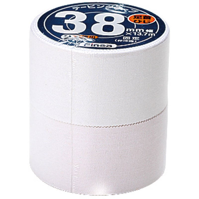 【ロット販売：入り数10】 Finoa(フィノア) シュリンク プロホワイトテープ 38mm 2ケ入リ ボディーケア テーピング (1539)