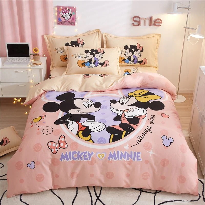 大版純綿アニメ4点セット学生綿セットベッド用品ミッキーシーツ4点セット 4,673円