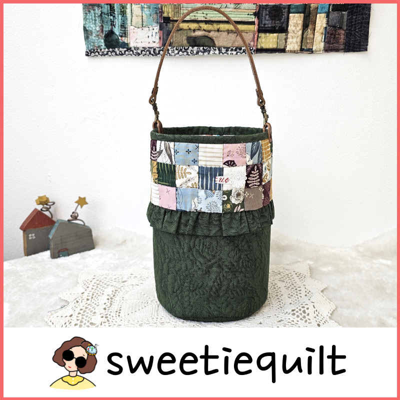 【sweetiequilt】 かばん作り バック作り DIYキットパッケージ　エバーグリーン トートバッグ　韓国大人気　恋人プレゼント