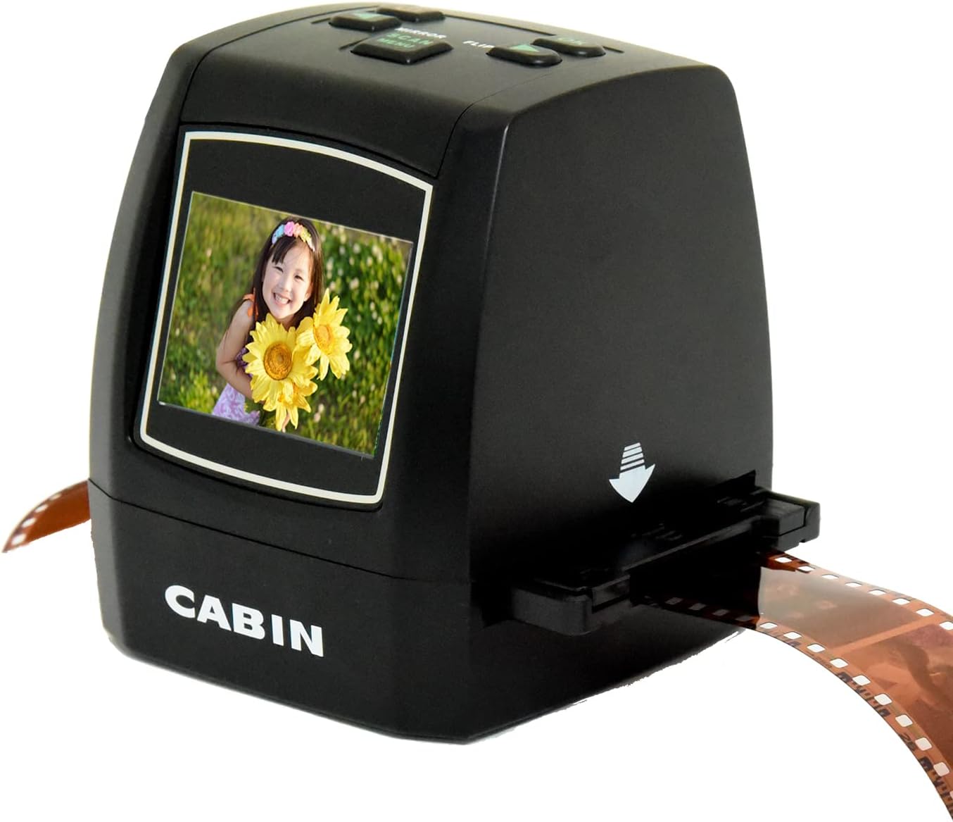 CABIN コンパクト フィルムスキャナー ネガ デジタル化 35mm/110/126/スーパー8フィルム対応 約1400万画素 ネガ・ポジ対応 モニタ付 SD保存 A-CFS-N14 ブラック 13,643円