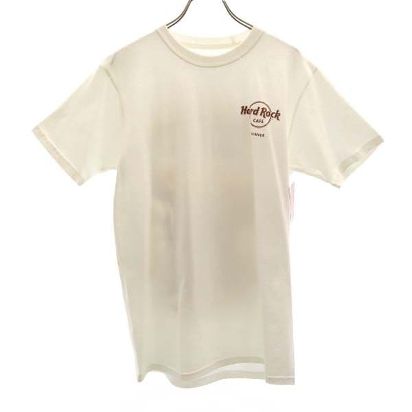 未使用 ハードロックカフェ DENVER バックプリント 半袖 Tシャツ S ホワイト HARD ROCK CAFE メンズ