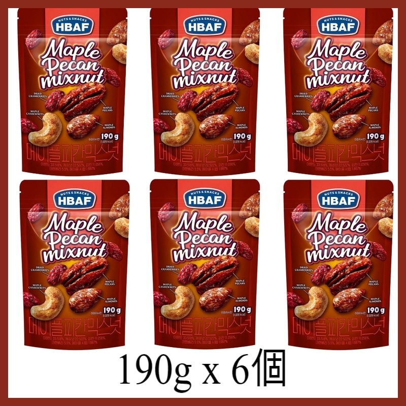 バフメイプル ピーカン ミックスナッツ 190g x6個