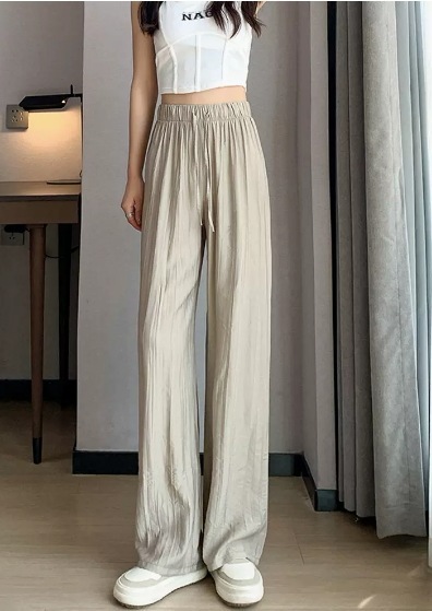 ボトムス パンツ ワイドパンツ ストレートパンツ フレア ウエストゴム 薄手 シワ加工 かわいい 大人可愛い きれいめ シンプル カジュアル おしゃれ お洒落 アジアン エスニック エキゾチック