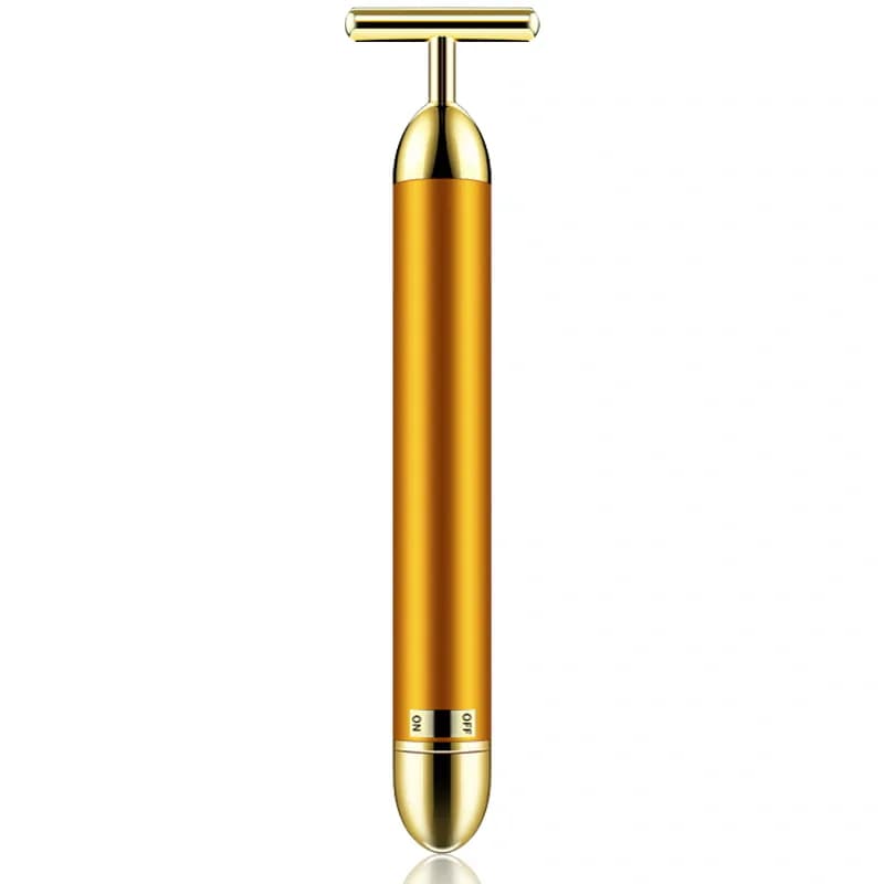 Anshang 電動ビューティーバー ゴールデン 3D フェイスマッサージ器具 フェイシャルアイズ V フェイスリフティング美容器具 ローラー 二重あご フェイシャル 鼻線 咬筋 痩身 アーティファク