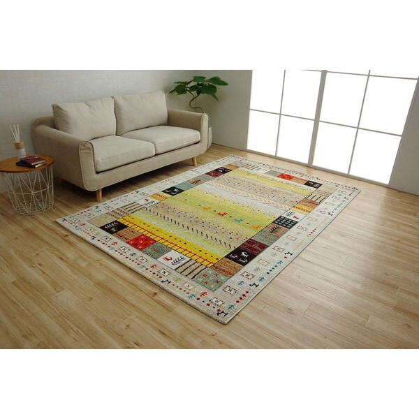 1320370140201 イビサ IV 133×190 アイボリー ウィルトン織りラグ メーカー直送