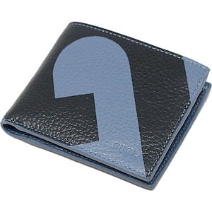 FUR レザー 二つ折り財布 ブルーデニム（ブルーグレー）／ブラック MP00023-AX0757-DE000 メンズ