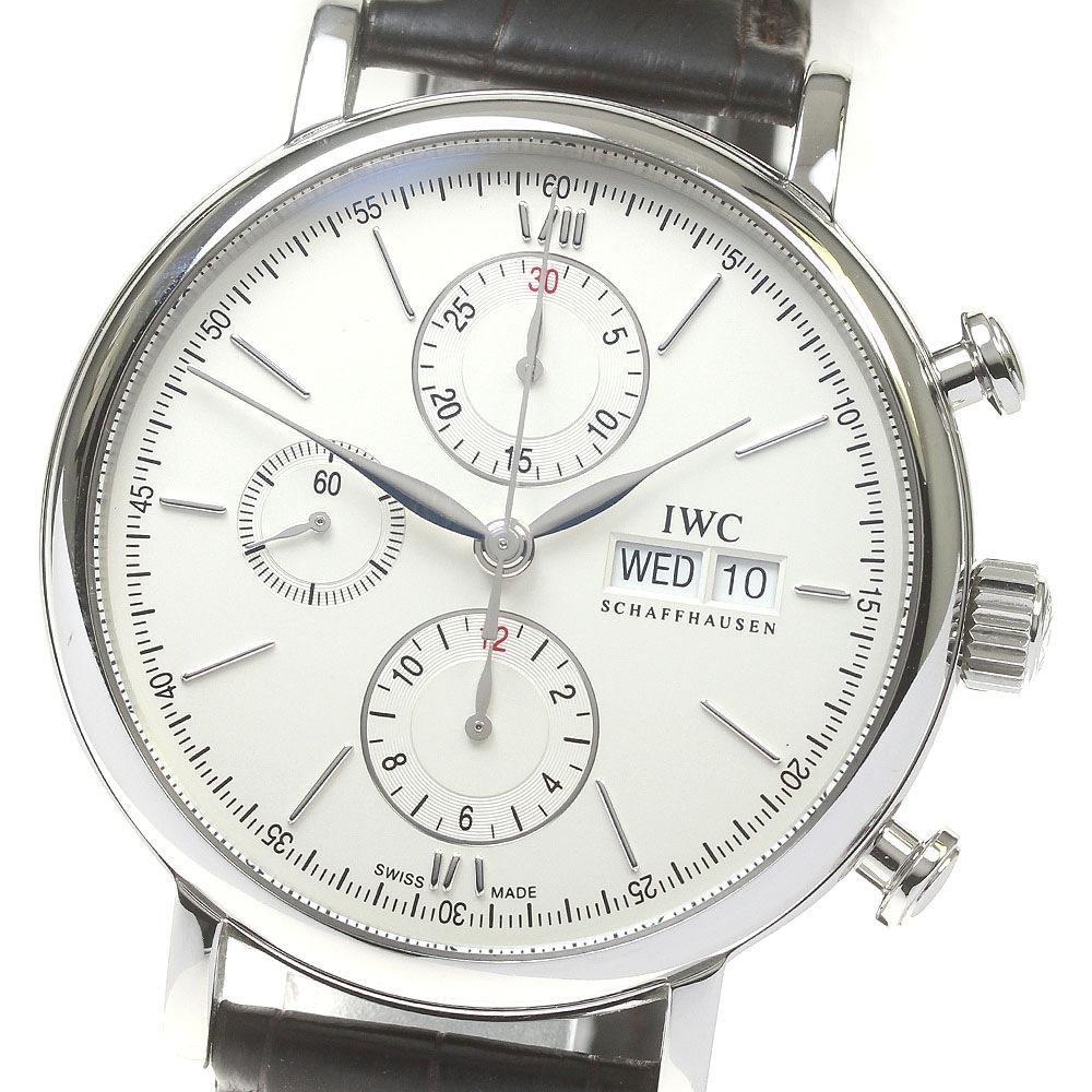 IWC IWC SCHAFFHAUSEN IW391007 ポートフィノ クロノグラフ デイデイト 自動巻き メンズ _826196【中古】