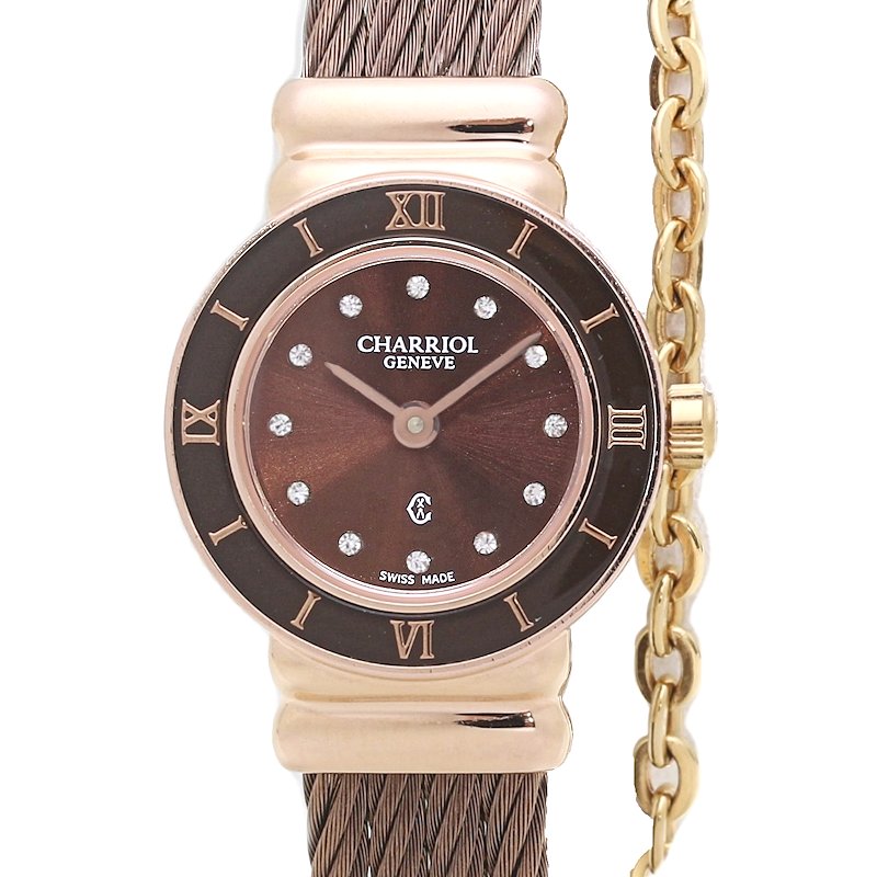 サントロペ 20P1BR.523.006 腕時計 レディース【中古】 ステンレススチールxGP(ゴールドメッキ)/130419