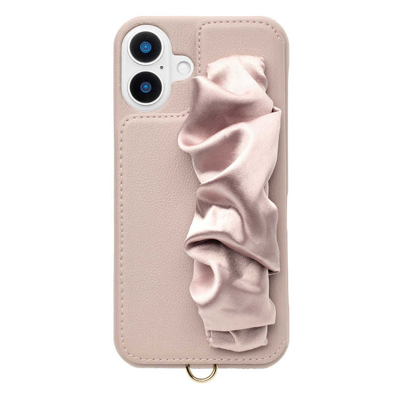 CCCフロンティア　Classy Scrunchie Case for iPhone 16 Plus ピンク　UNI-CSIP24L-2CSPK