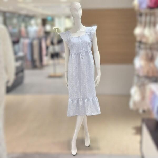 レーヨン混紡花柄女性ワンピースパジャマ GW8899T