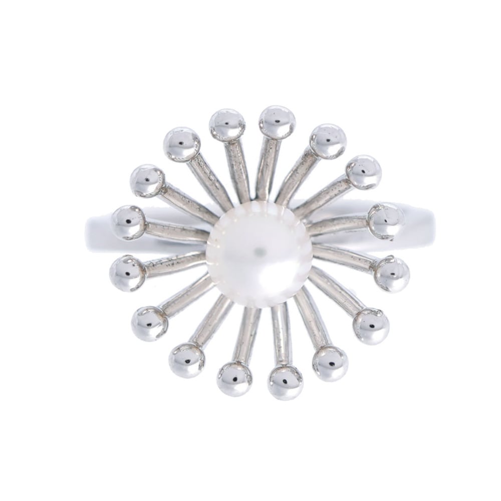 美品 ペルリータ ミキモト ペルリータ パール5.5mm リング指輪 パール/シルバー925 11号 シルバー 0087【中古】Perlita レディース