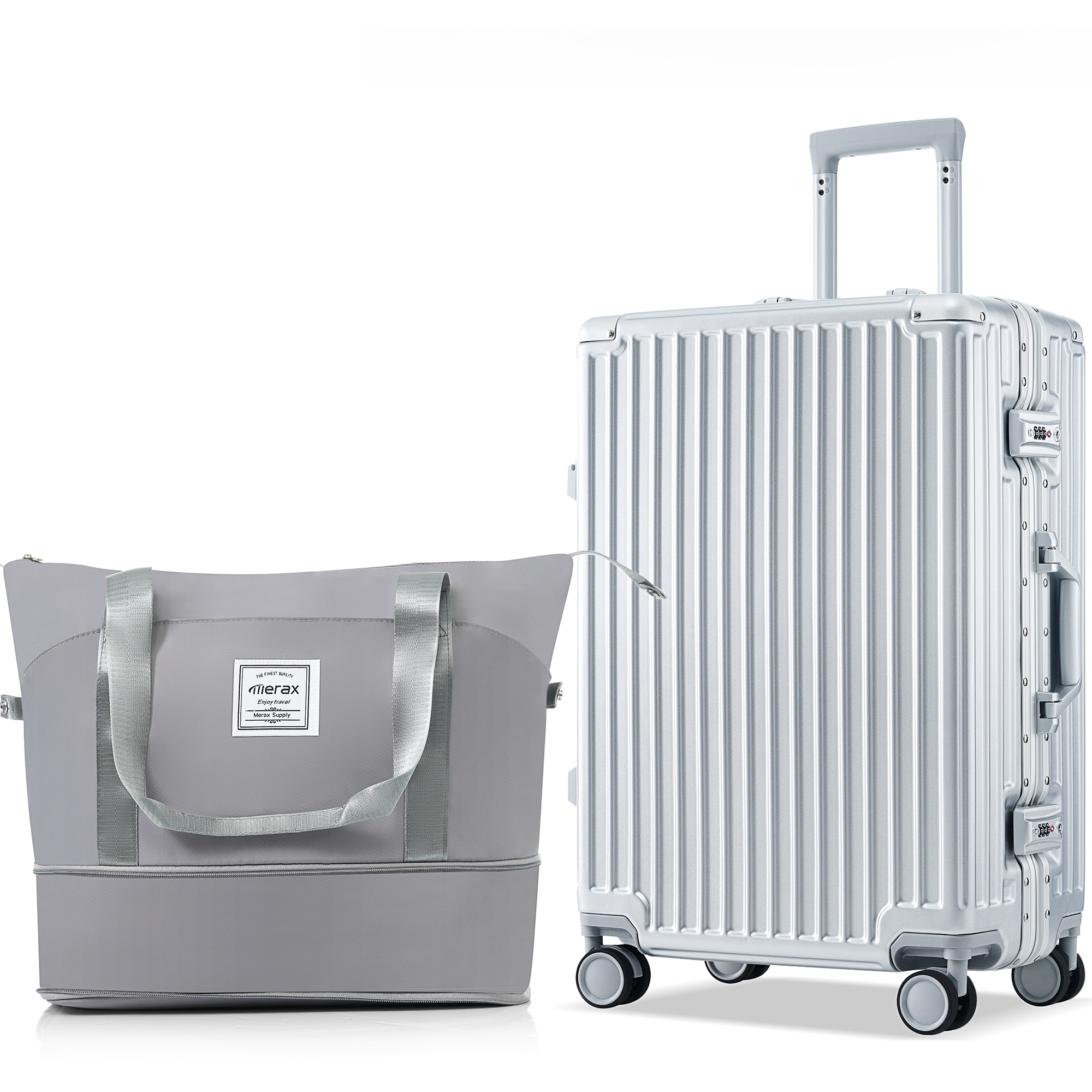 スーツケース Mサイズ キャリーケース キャリーバッグ フック式底足 防水ポケットTSAロック 4～7日 中型フレームタイプ ダイヤル式 静音 トートバッグ ハンドバッグ レディース バッグ 手提げ