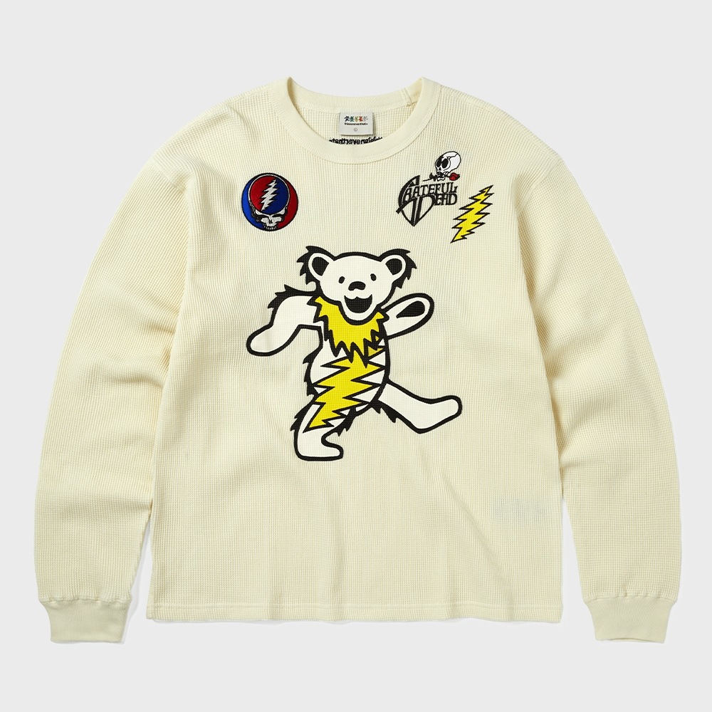 ディス・イズ・ネヴァー・ザット GD ピースベアーズワッフル L/S トップオフホワイト