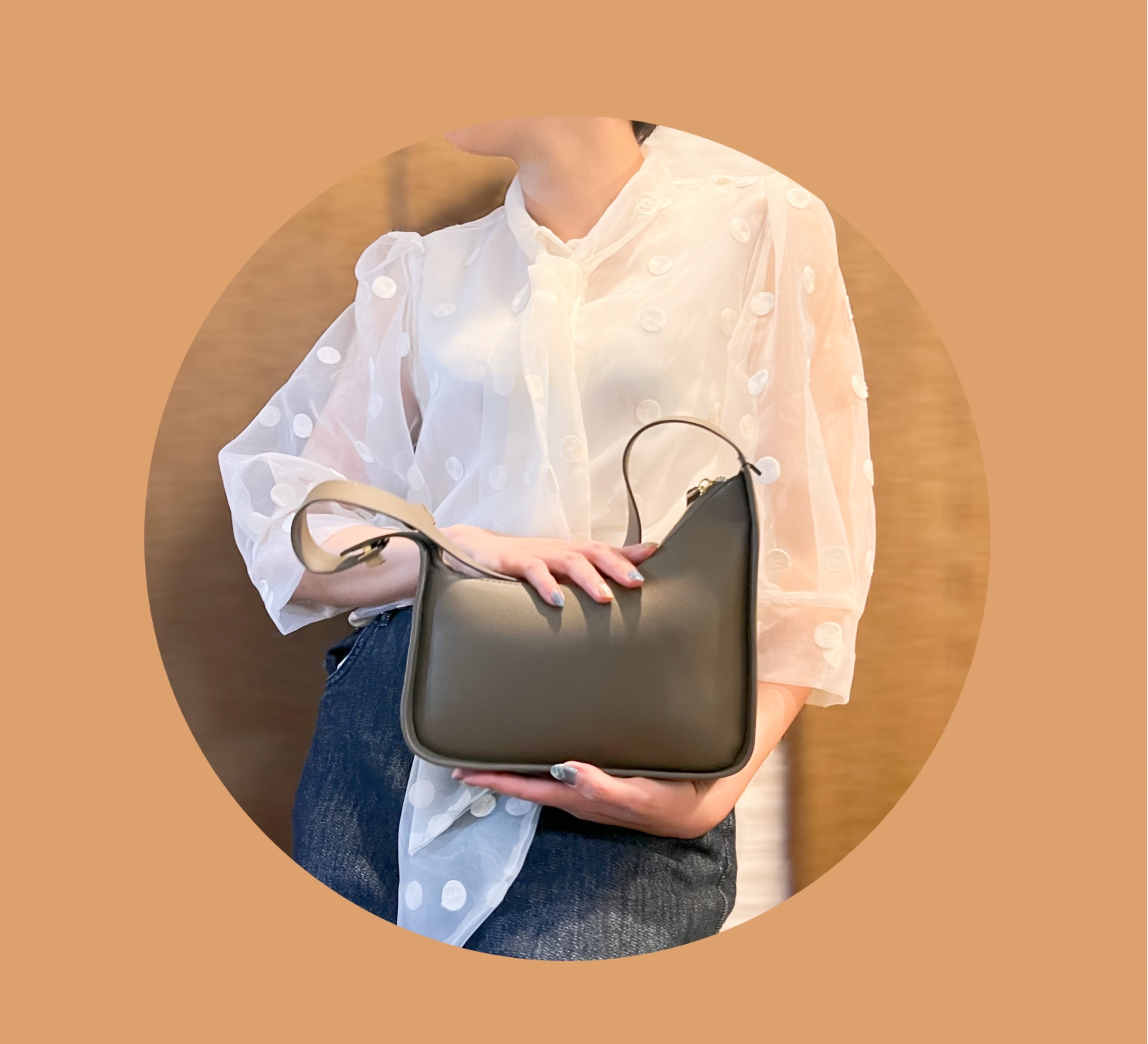 ハーフムーンバッグ(élégant)