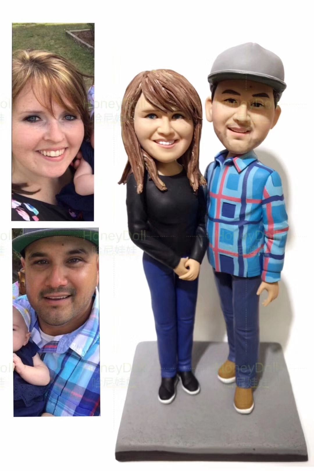 【オーダーメイド】3D肖像画 似顔絵 人形 フィギュア 結婚祝い 周年記念日 カップル 彼氏 彼女 夫婦 両親 贈呈品 記念品