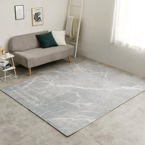 【メーカー直送品】萩原 転写プリントラグ 大理石 約190×240cm グレー