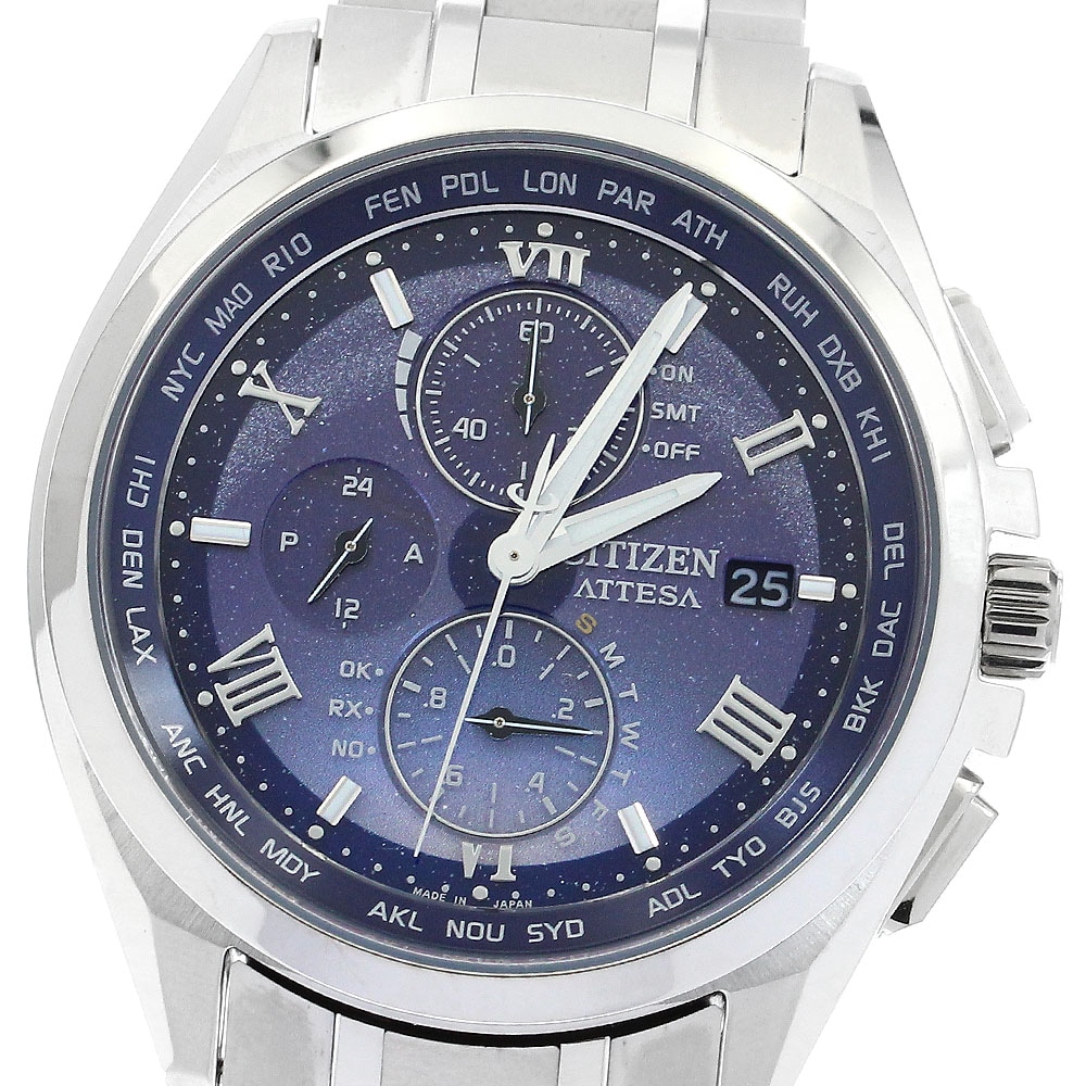 シチズン CITIZEN AT8240-66L/H800-A1CDW06 アテッサ DEAR Collection 世界限定1,700本 ソーラー電波 メンズ 良品 内箱・保証書付き_896414【中