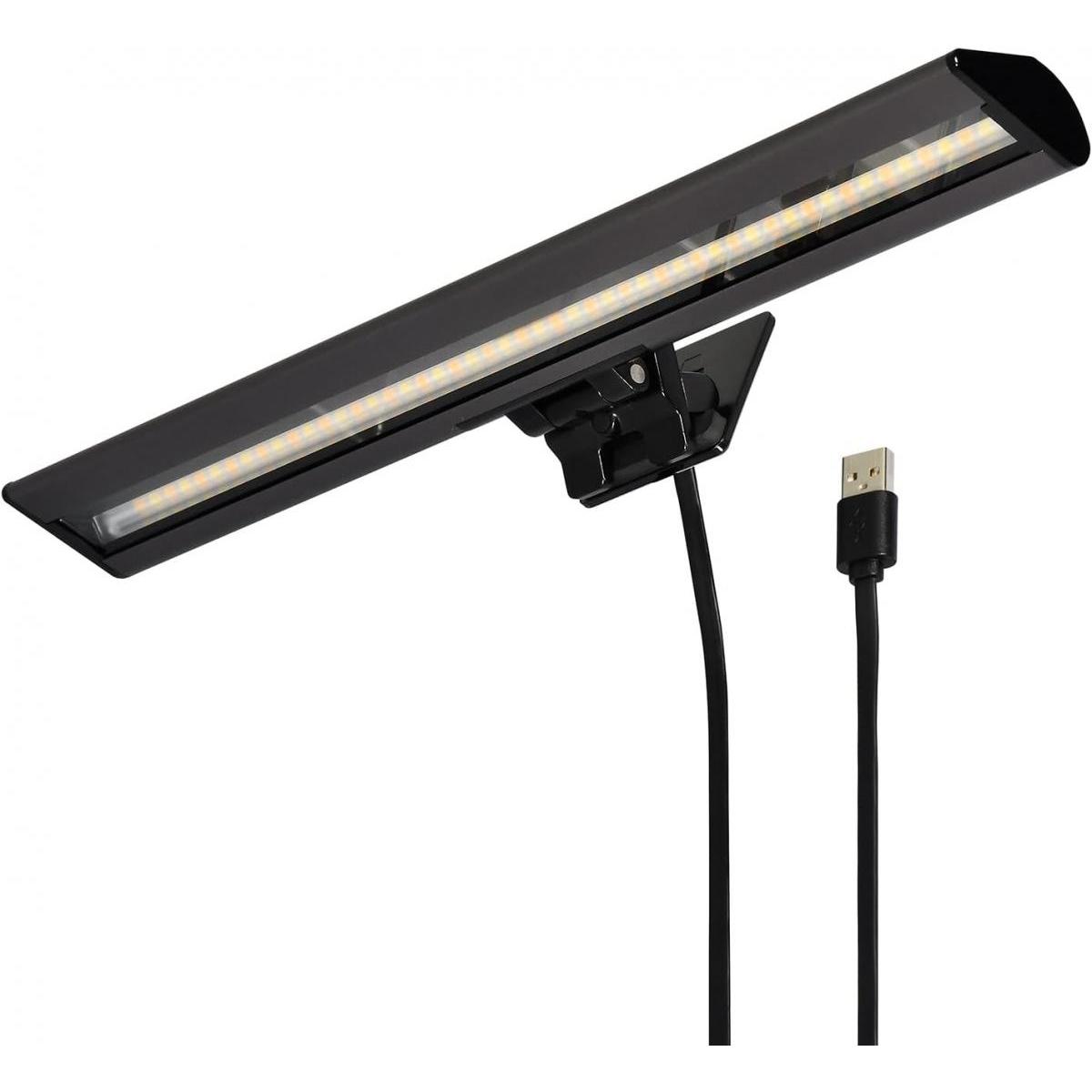 ELPA USBモニターライト ノートPC用 EML-NP01(CG) PC モニター LED 手元 ライト 簡単設置 調光 調色 ノートパソコン