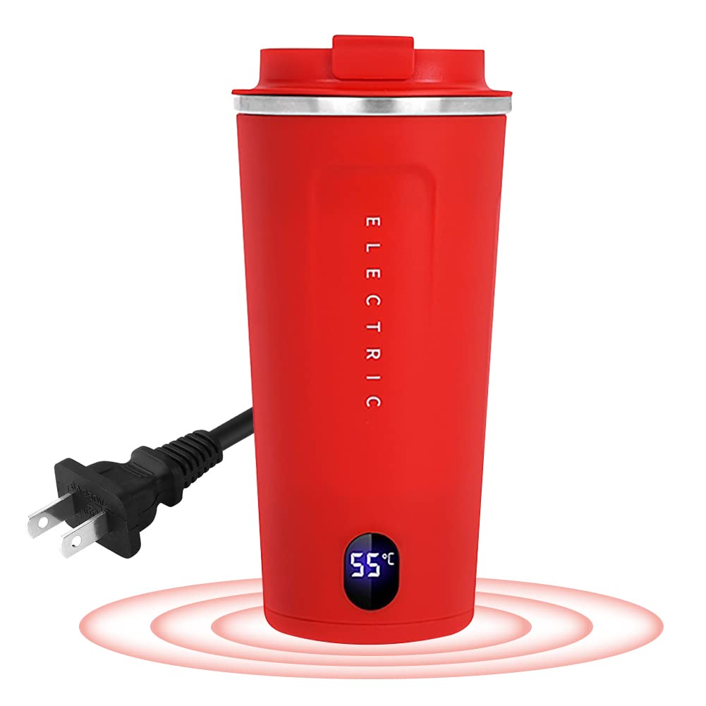 「6分沸騰・6H保温」 電気ケトル 1湯沸機能/2デザート/3スロー煮/4保温 450ml ポータブル電気ポット ミニ湯沸かしケトル 304ステンレス鋼 真空断熱 直飲み 静音 コンパクト 旅行 事務