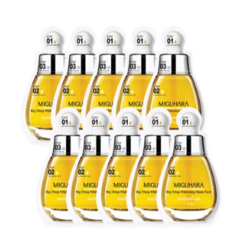 ビッグ3 ステップ /whitening/アンチリンクル/ マスクパック 1枚入*10個