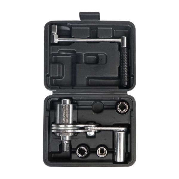 ロングハンドルで持ち運びに便利なトルク倍増レンチ トラベルの省力化