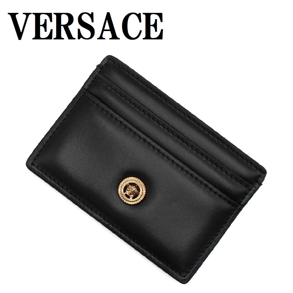 ヴェルサーチェ DPN2467 1A13018 1B00V カードホルダー メドゥーサ ビギー カードケース カード入れ パスケース メンズ レディース ブラック