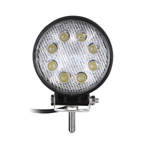 LEDワークライト 8灯 丸型 作業灯 電動フォークリフト対応 防塵防水 IP67 角度調整ステー付き 4,515円