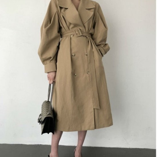 【取寄：納期2週間】ロングコート レディース ゆったり 体型カバー コート レディース ロング丈 ハイウエスト ウエストベルト ロングコート レディース かわいい シンプル ロングコート レディース
