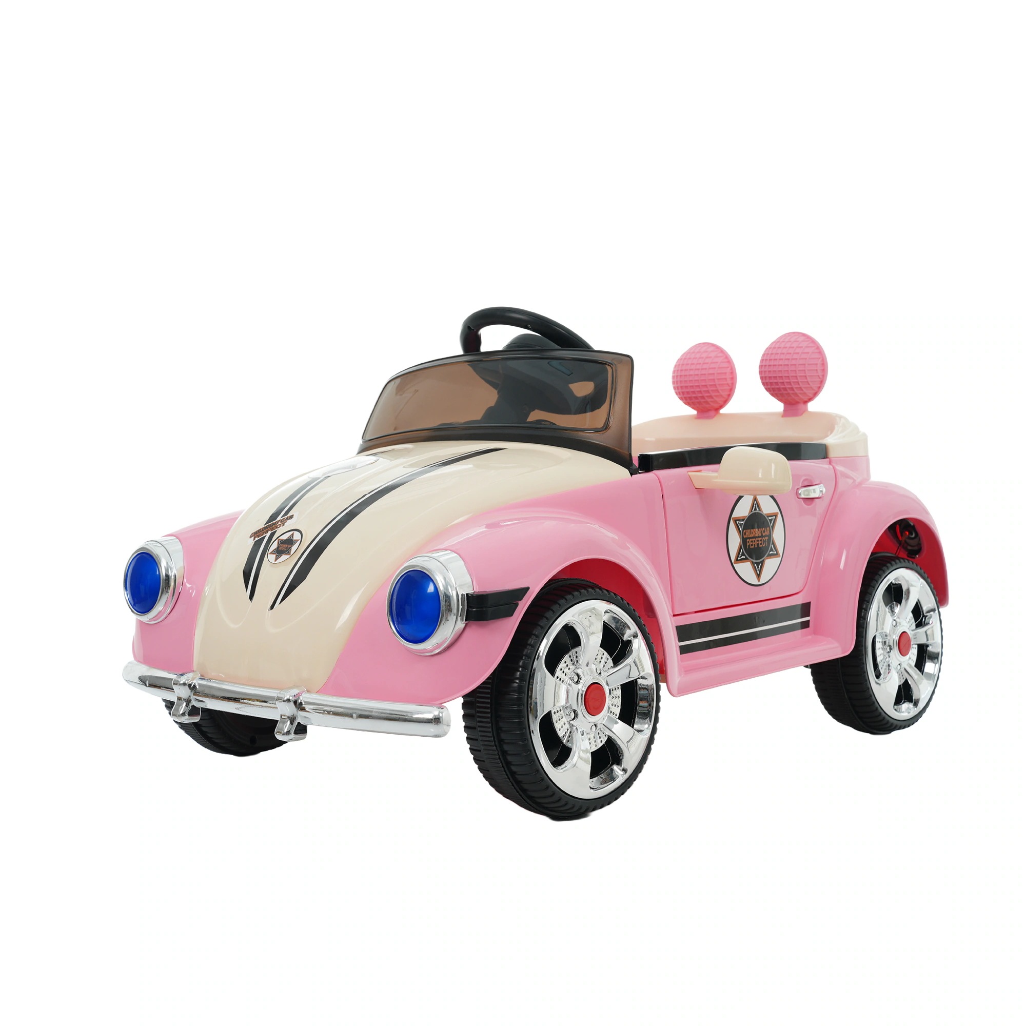 【ピンク】電動乗用ラジコンカー ドイツオールドタイプ 乗用玩具 電動乗用玩具 正規ライセンス ペダルとプロポで操作可能 車 くるま 玩具 乗り物 PSE 誕生日プレゼント お祝いプレゼント