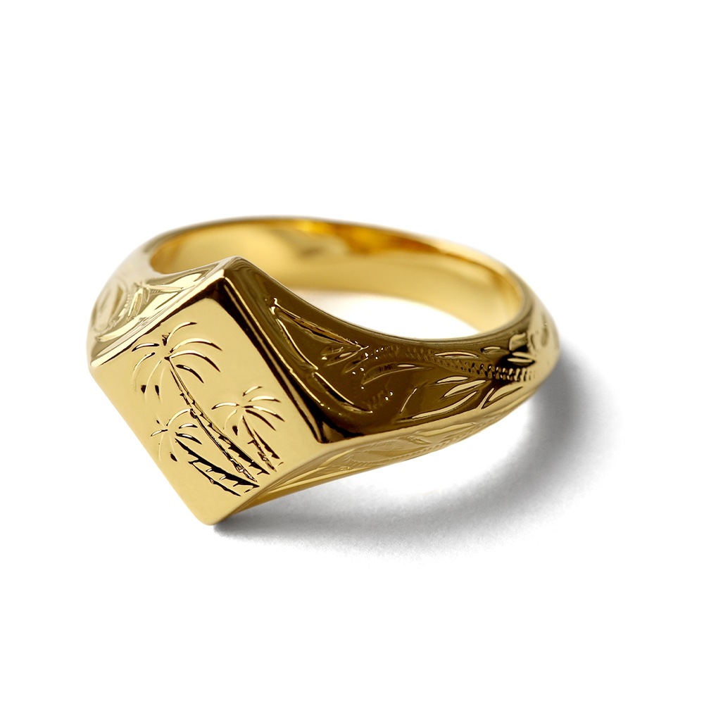 BFF 印台リング ヤシの木 [bffr012-g-s]