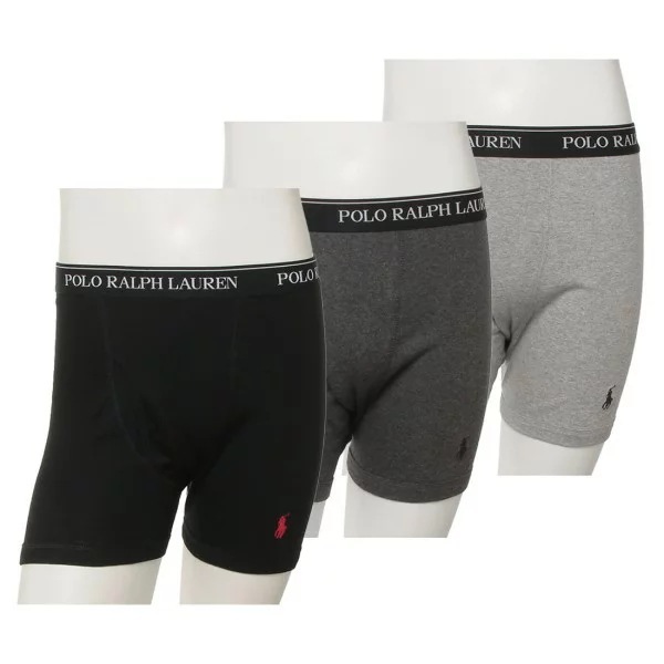 インナー パンツ 下着 3枚セット ボクサーパンツ ブリーフ BOXER BRIEFS NCBBP3 9OD HEATHER MADISON BLACK グレー ブラック メンズ