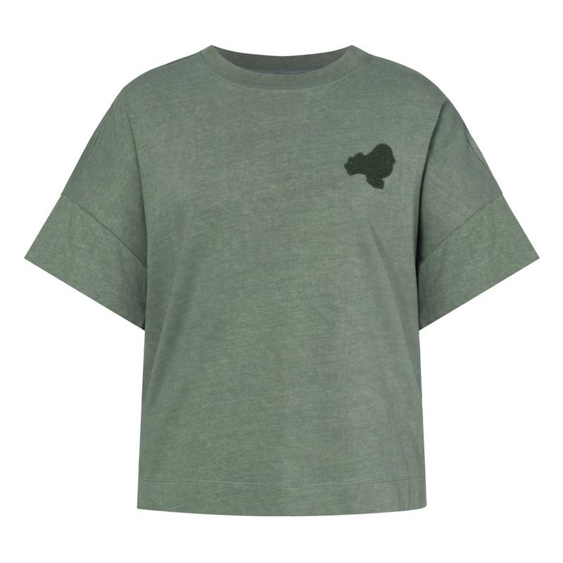 女性ピグメントエフェクトアルファダックTシャツ RETRO R0S09024