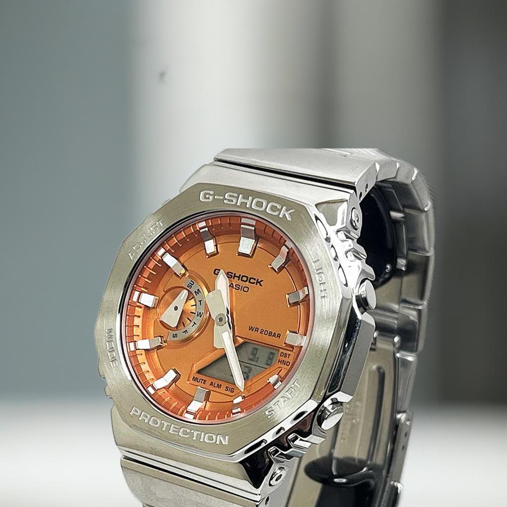 G-SHOCK ジーショック カシオメンズウオッチ メンズ腕時計 国内正規品 メタルベゼル・バンドモデルGM-2110D-4AJF　メンズ シルバーオレンジカラー文字盤 28,314円