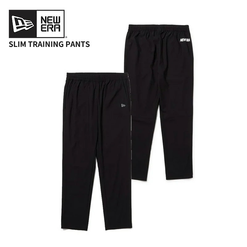 ニューエラ メンズ スリム トレーニングパンツ NEW ERA ブラック 黒 ストレッチ ボトムス パフォーマンスアパレル スポーツ ジムウェア 14674782