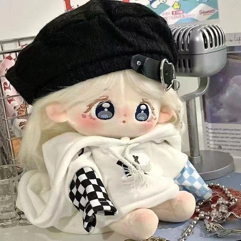 Xiaoxiao 20cm 綿人形スケルトンとフライドヘアの女の子の裸の赤ちゃんギフトとしてかわいいぬいぐるみ