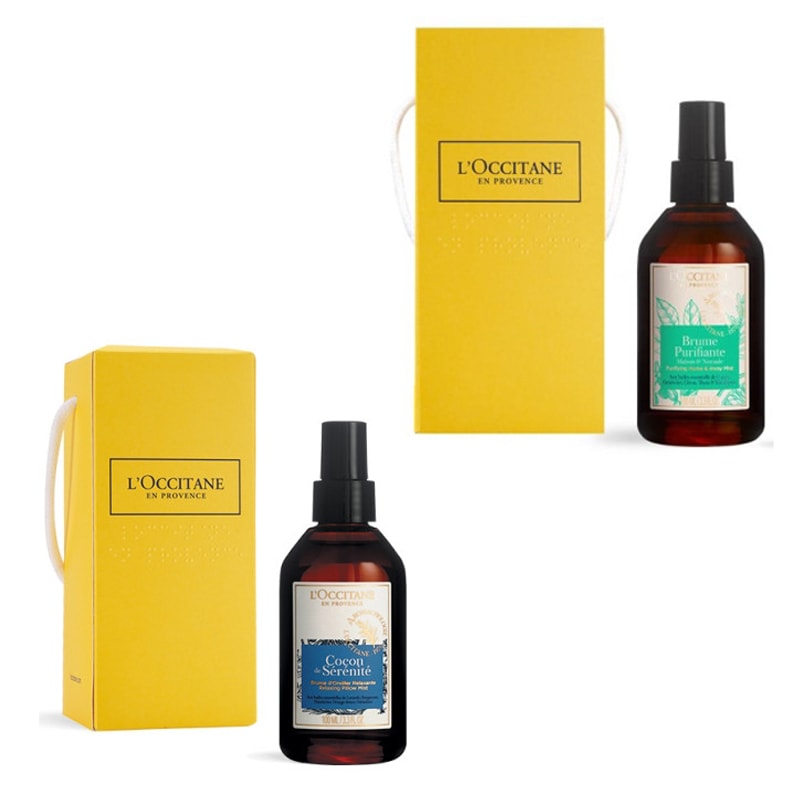 【BTS愛用】 LOCCITANE ピュリファイング ホームミスト100ml+リラックシングピローミスト100ml セット ギフトセット