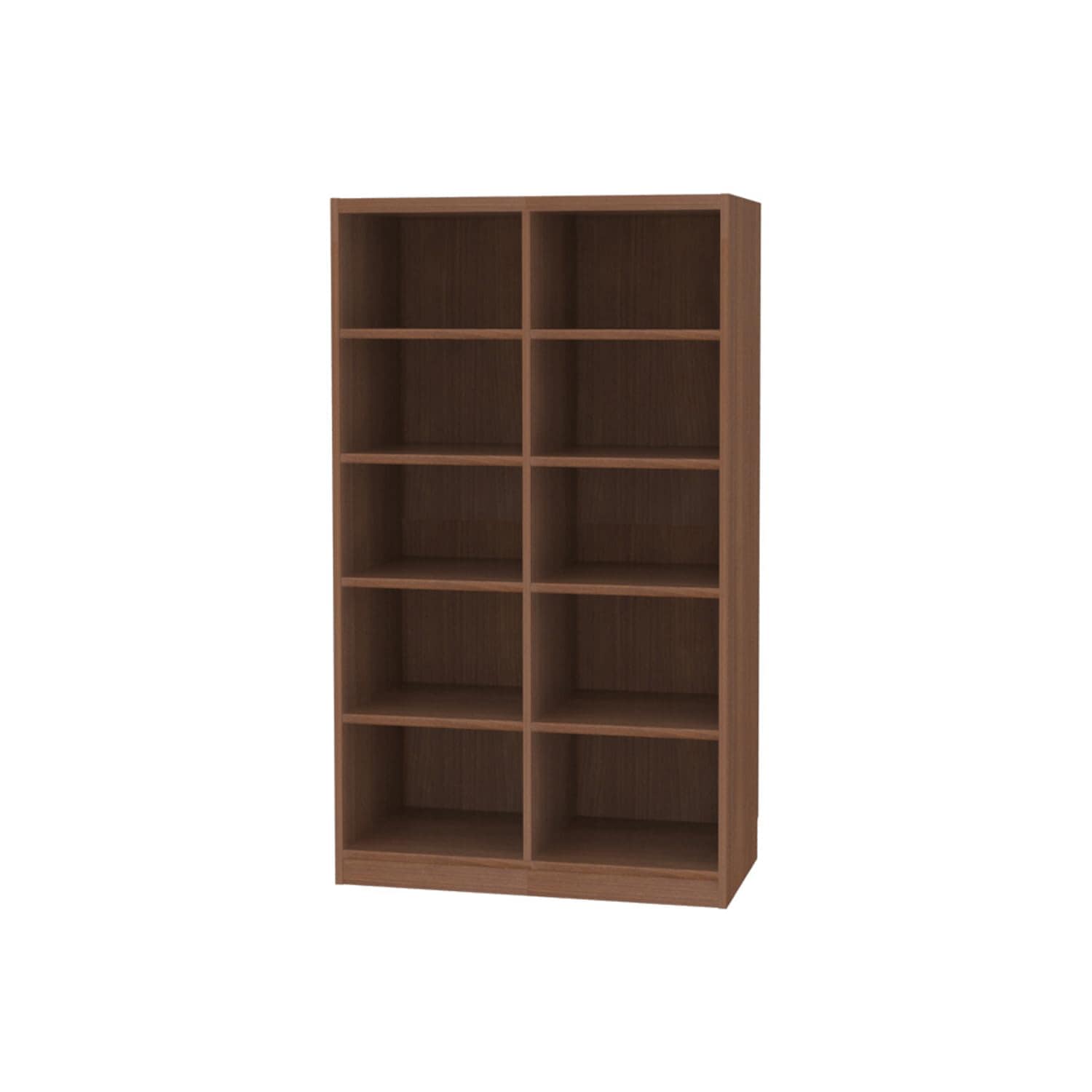 白井産業 木製 本 棚 ラック 高さ150 幅90 奥行44cm タナリオ オーダー メイド ブラウンウォールナット1 棚板8枚(TNL-EM15090FTF2MW)