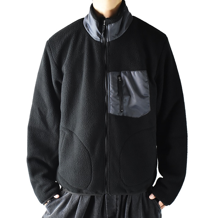 ボアジャケット メンズ 大きいサイズ XL ボア ジャケット ブルゾン 韓国 ボアブルゾン あったかい ハイネック 長袖 スタンドジャケット 厚手 防寒ジャンパー 防寒着 秋 秋服 冬 冬服 ゆったり