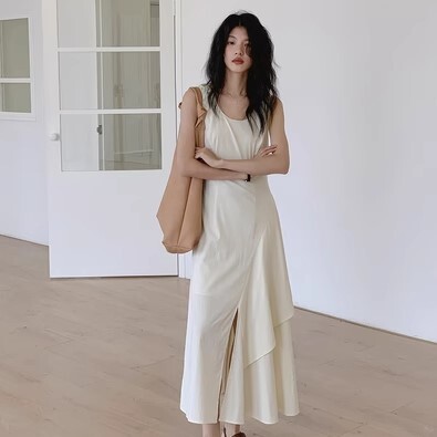 ワンピース サスペンダードレス ワンピドレス ロング丈 ノースリーブ かわいい 大人可愛い きれいめ カジュアル 大人 上品 おしゃれ お洒落 かっこいい 大人女子 ラブリー キュート ガーリー