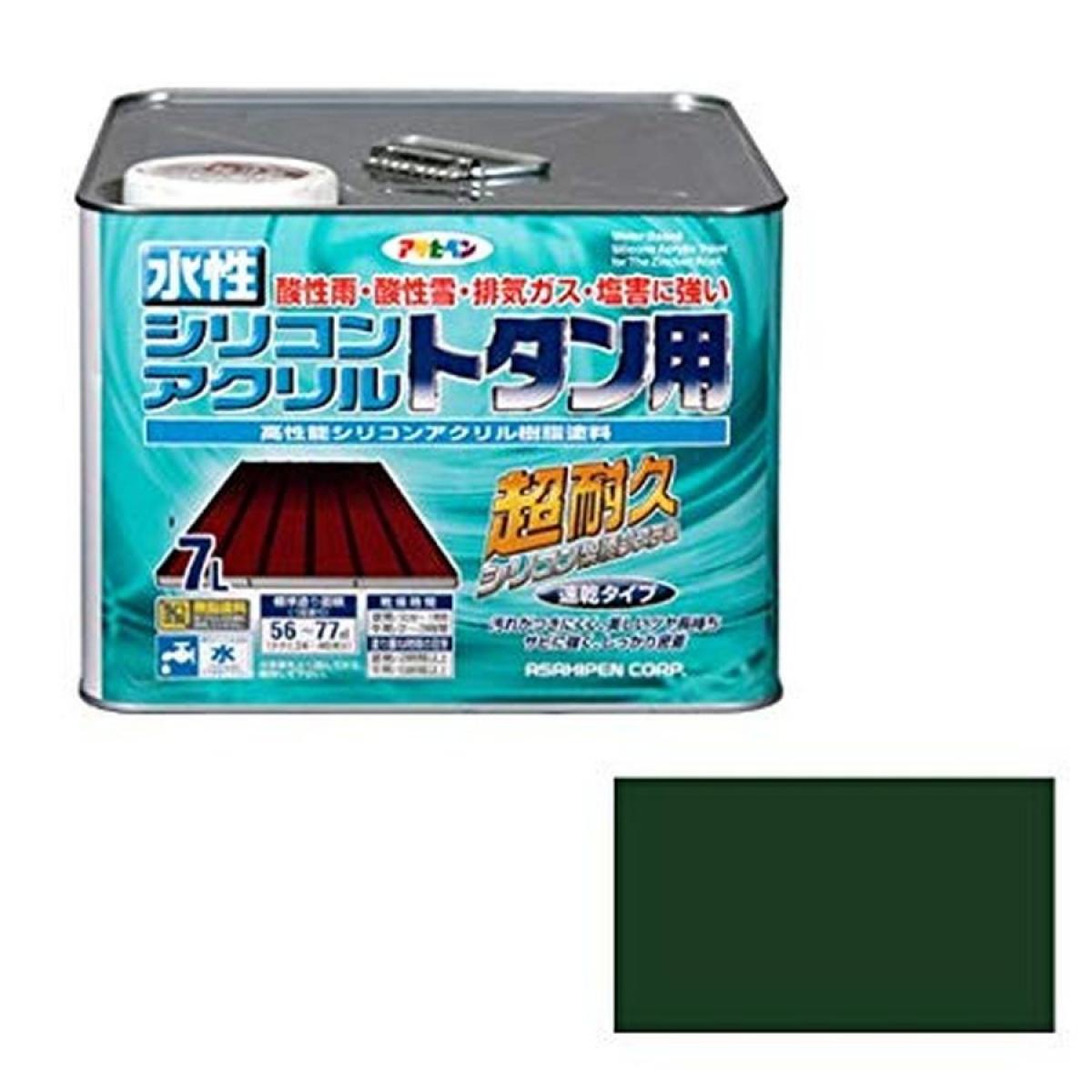 アサヒペン 水性シリコンアクリルトタン用 緑 7L 6,947円