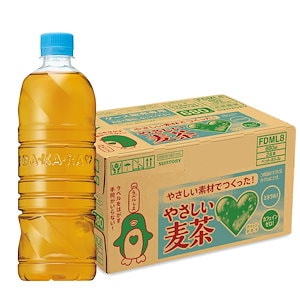 GREEN DAKARA(グリーンダカラ) サントリー グリーンダカラ やさしい麦茶 ラベルレス お茶 麦茶 ペットボトル 680ml 24本