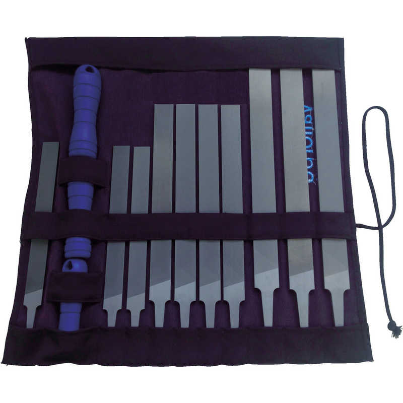 バローベ社　バローベ LP1163 平ヤスリ10本セット グリップ専用布ケース付　LP1163-10P-SET